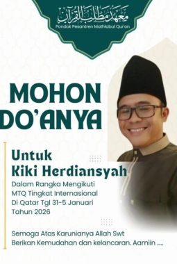 Pimpinan Ponpes Mathlabul Qur’an Cigudeg Bogor Wakili Indonesia di MTQ Internasional Qatar 2026, Kiki Herdiansyah Mohon Doa